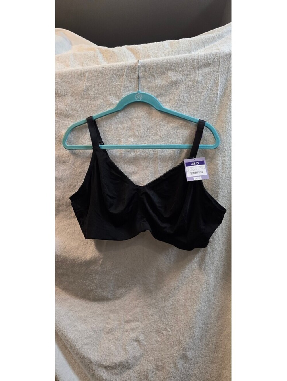 Vintage Catherines Intimates Black Bra Size 48D